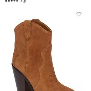 Paige Porter Eastern Boots in Ochre Suede 7.5